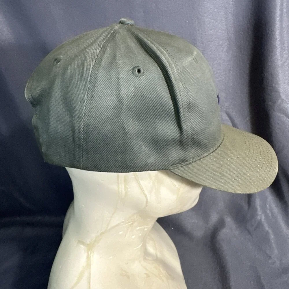 Vintage Nike Snapback Hat Olive Green Black Swoosh 90s Taiwan Adjustable Cap HTF